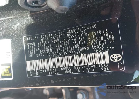 2022 Toyota Corolla Se Nightshade Edition from USA, damaged, VIN 5YFS4MCE1NP138557